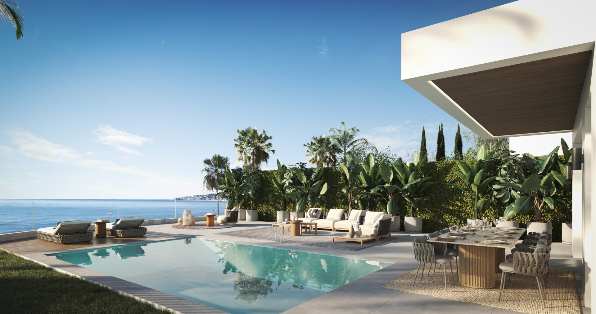 Villa One WaveView Frontline Beach La Cala NVOGA Marbella Realty Pool Seaviews