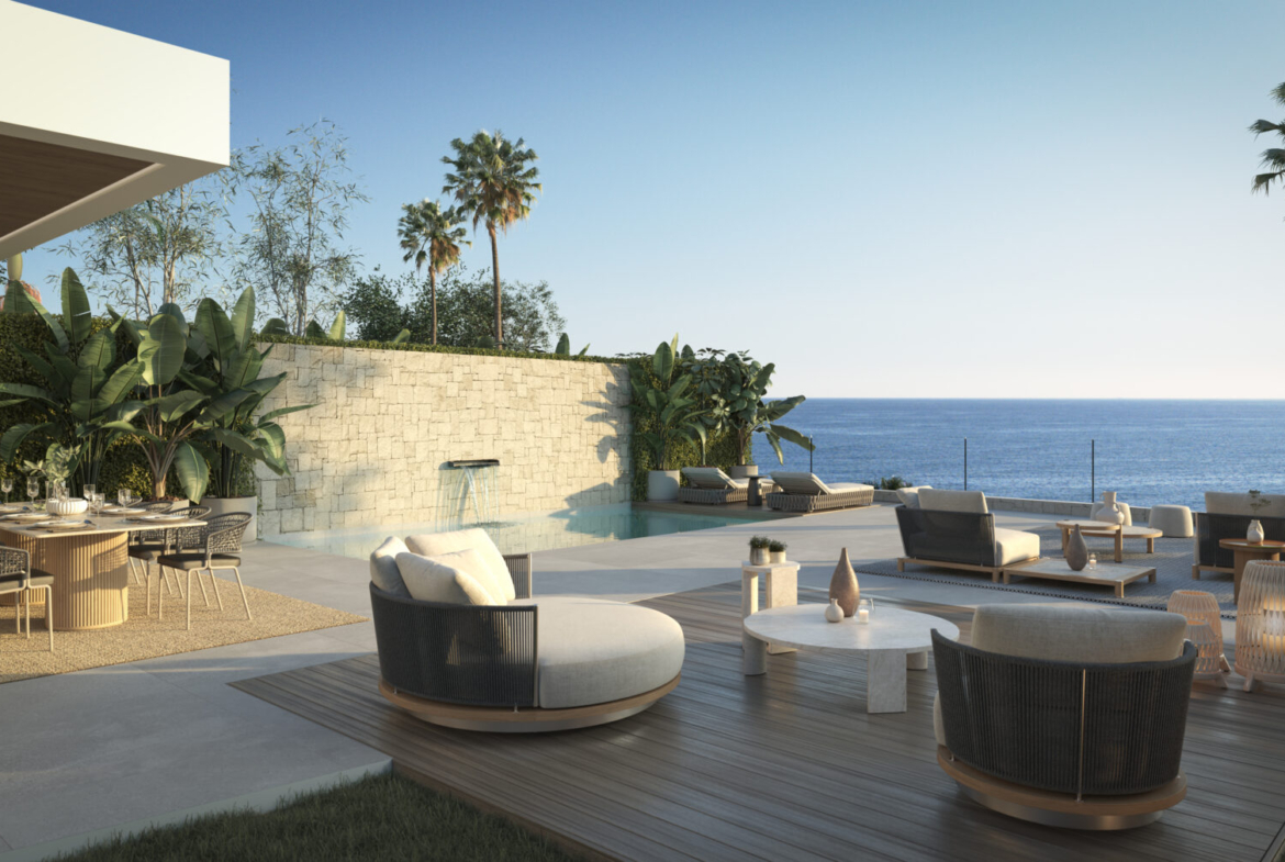 Villa Two WaveView Frontline Beach La Cala NVOGA Marbella Realty Pool Terrace