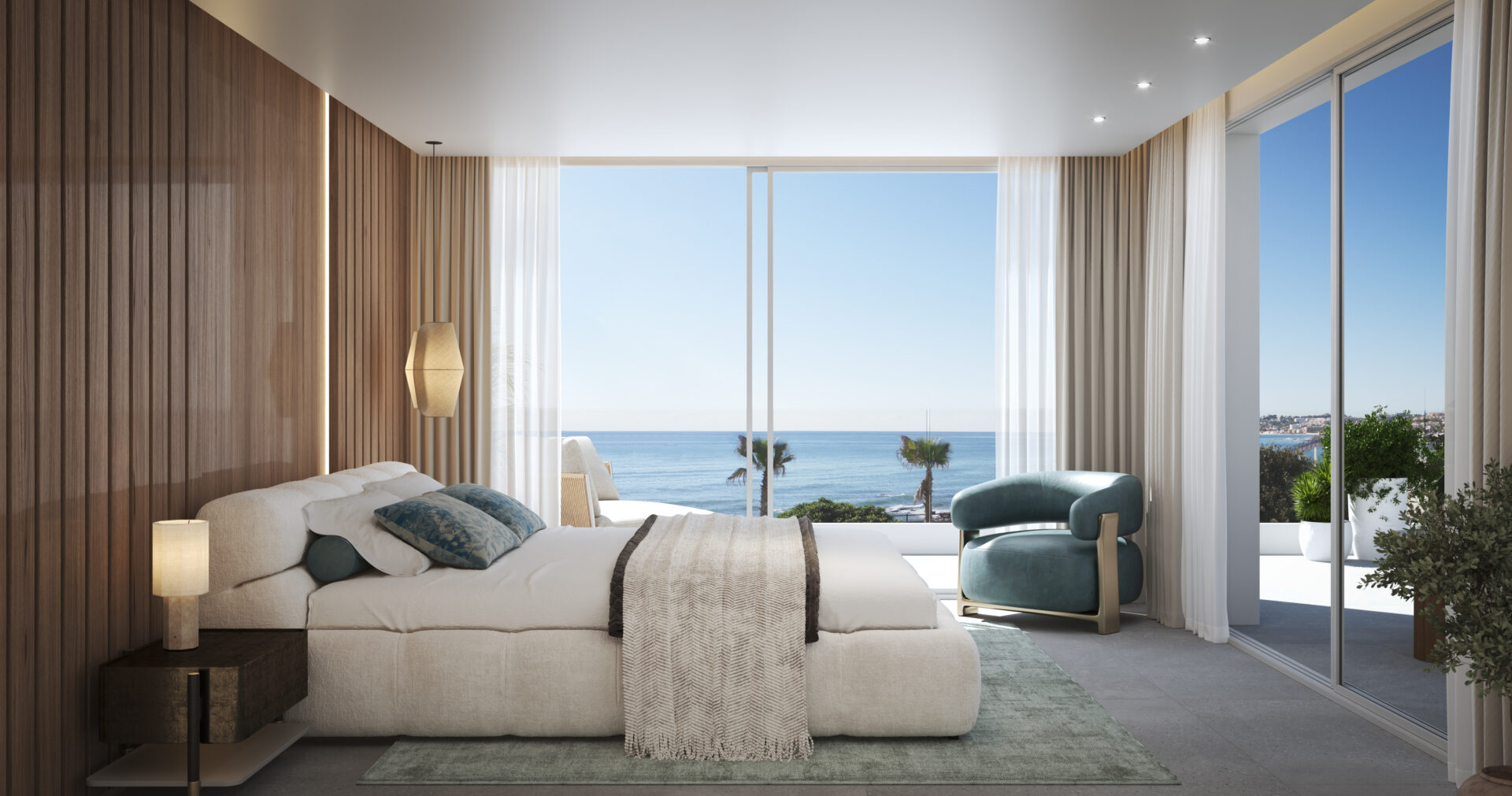 WaveView Frontline Beach La Cala NVOGA Marbella Realty Bedroom Seaviews